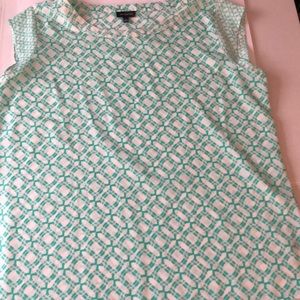 The Limited blouse green and white